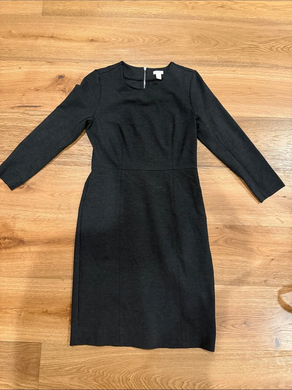 J. Crew Black Long-Sleeve Sheath Dress